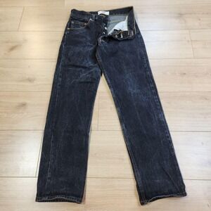Vintage Y2K Levis 501 Jeans Mens 28x30 Black Button Fly Straight Denim Casual